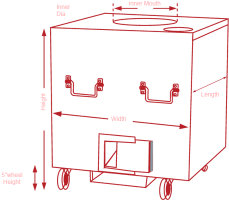 Stainless Steel Square Tandoor